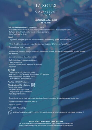 Nochevieja Familiar 2017 La Sella Golf Resort