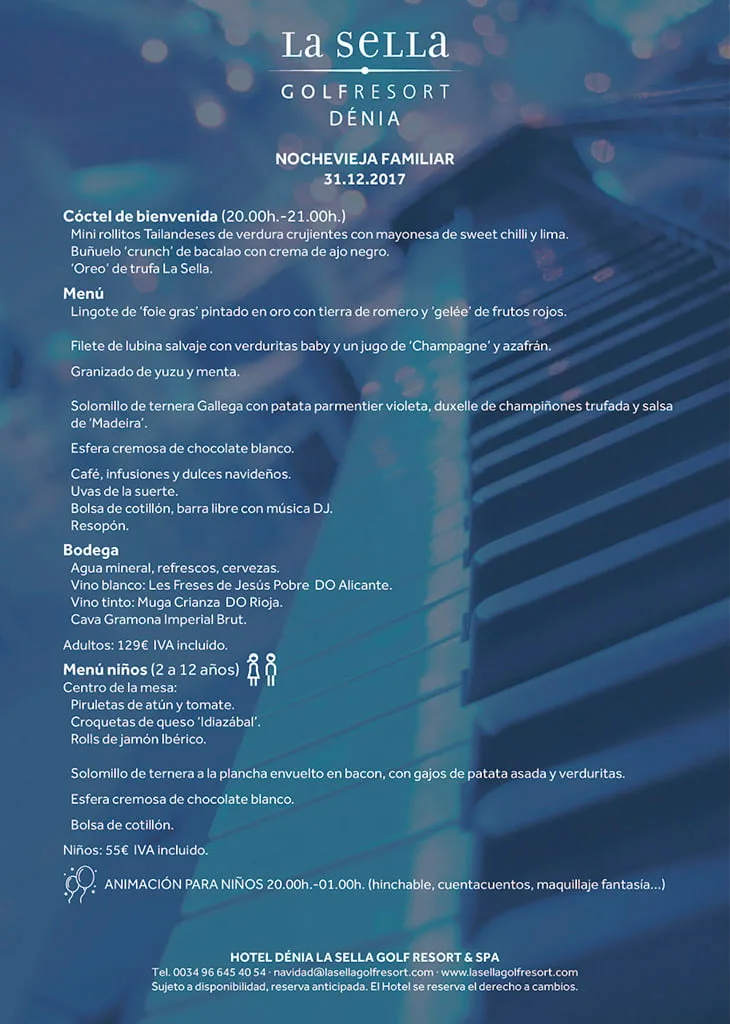 Nochevieja Familiar 2017 La Sella Golf Resort