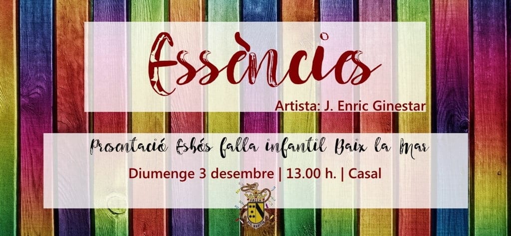 presentacion del boceto infantil de la falla baix la mar 2018