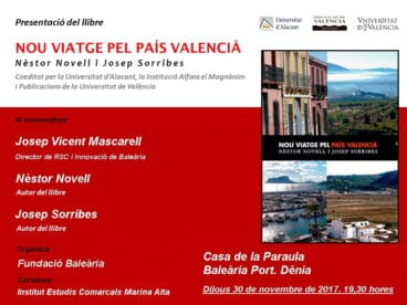 presentacion del libro nou viatge pel pais valencia en denia
