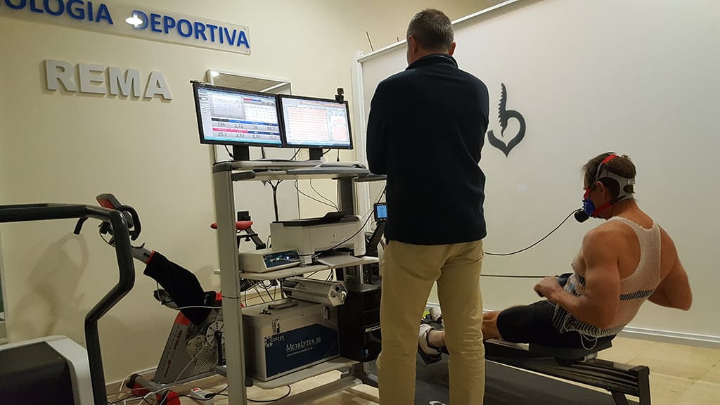 prueba esfuezo con remo en rema