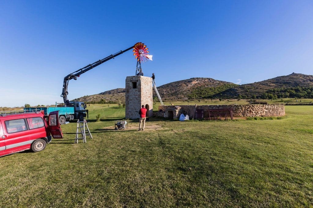 restauracion de un molino de viento la sella golf