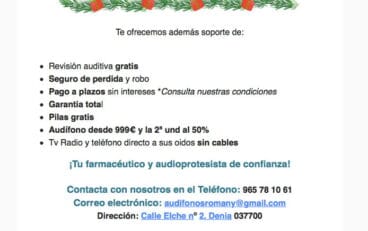 Cracterísticas Audífonos Óptica Romany