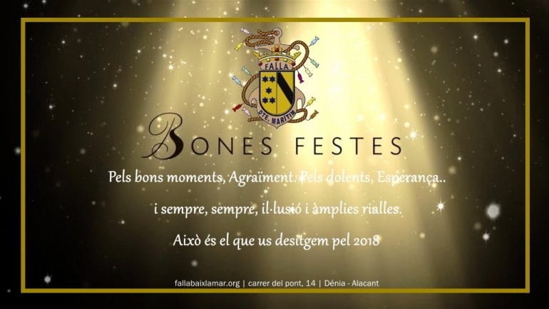 Felicitación navideña Falla Baix la Mar