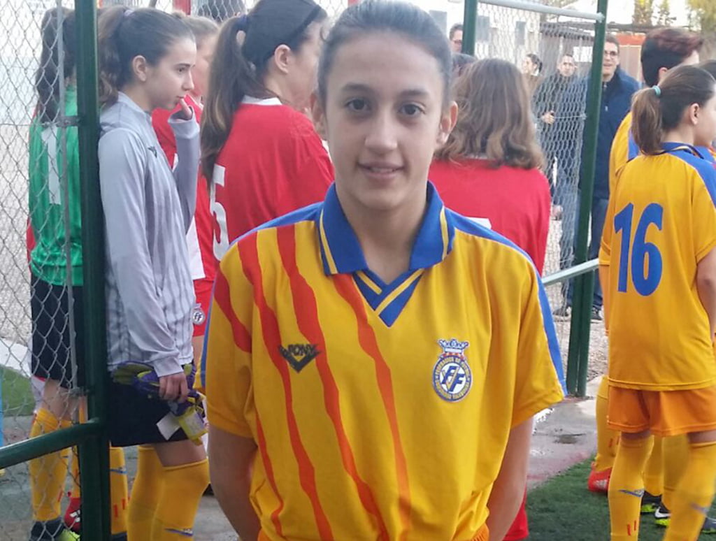 Fiamma Benítez con la camiseta de la Selección Valenciana Sub 16