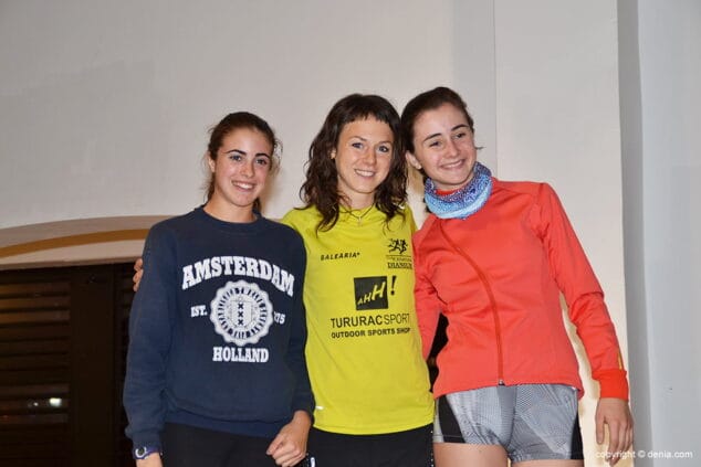 las tres primeras clasificadas