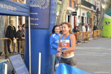 Mayca Sala feliz en meta