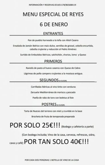 Menú de Reyes 2017 L’idoni