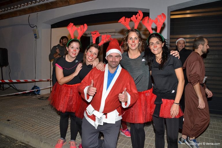 Papa Noel con sus renos