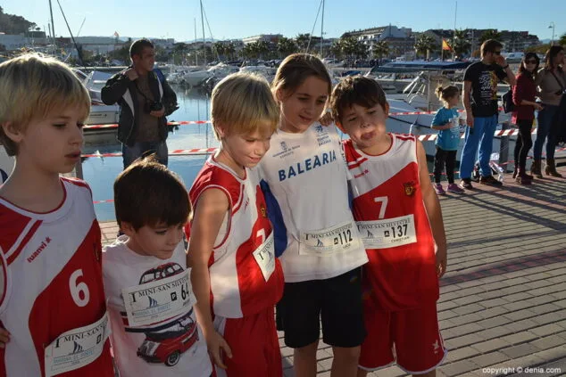 primos y hermanos antes de la carrera