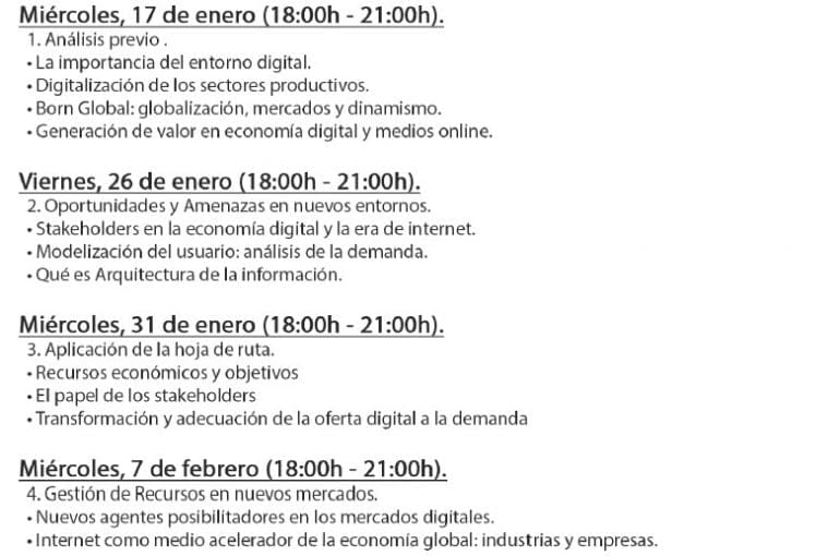 Programa taller lanza tu proyecto en internet