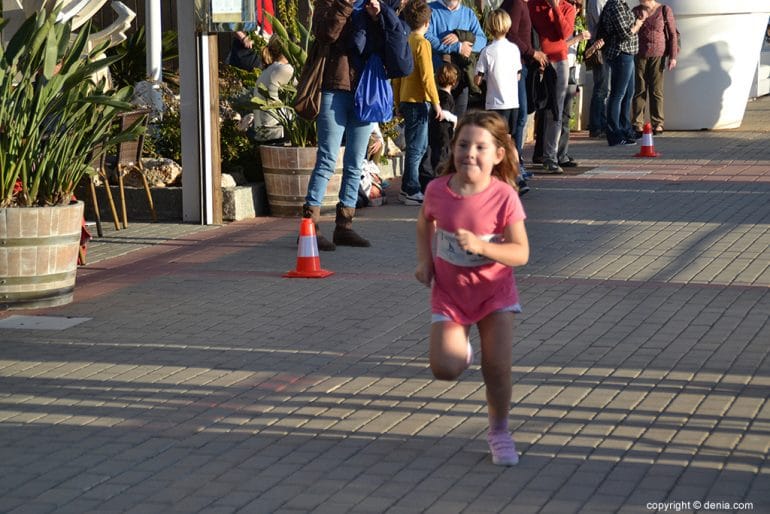 Una prebenjamín en pleno esfuerzo