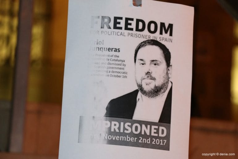 Concentración por los presos catalanes en Dénia - Cartel