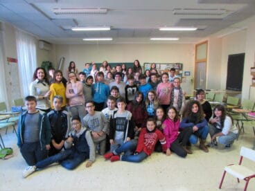 alumnos del colegio montgo con fracoise crespo
