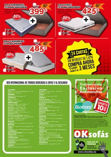 Canapés de rebajas en Ok sofás Dénia