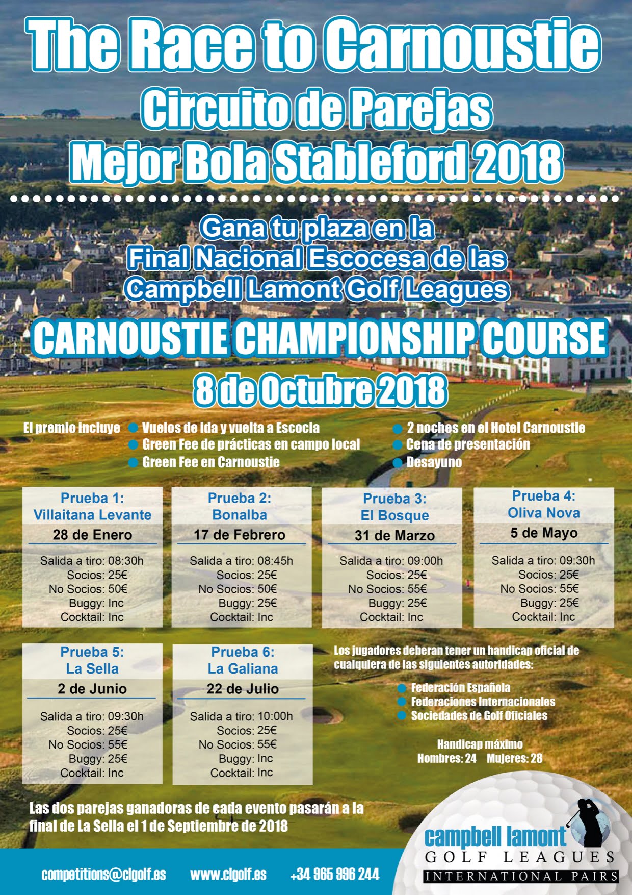 Cartel de the race to carnoustie 2018