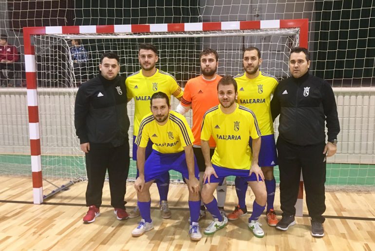 Equipo del Dénia Futsal en Linyola