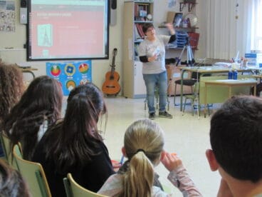 Françoise Crespo en el colegio Montgó