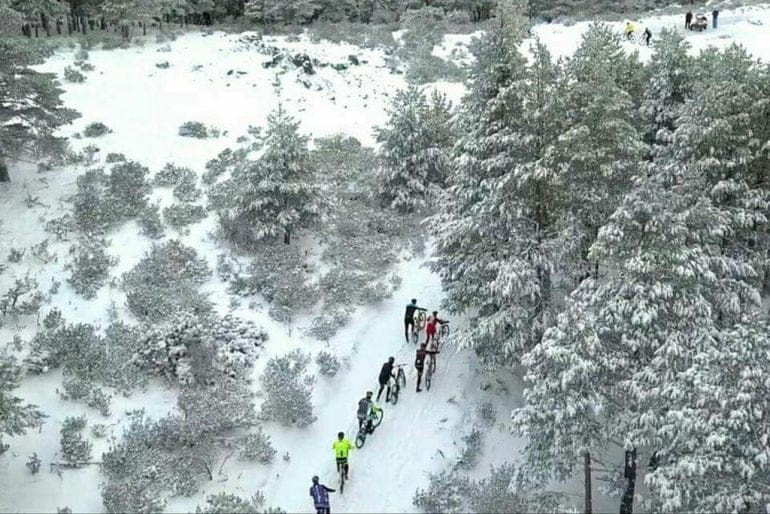 La nieve protagonista de la carrera