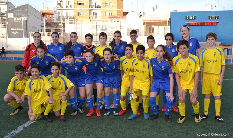 La Selección Valenciana Sub 16 y el infantil del FB Dénia