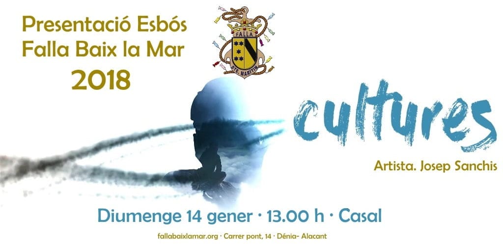 presentacion del boceto de la falla baix la mar 2018