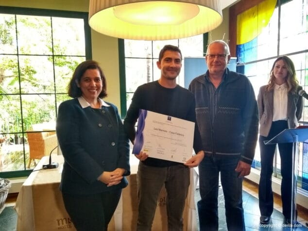 09 entrega distintivo sicted en denia 2018 restaurante les marines casa federico
