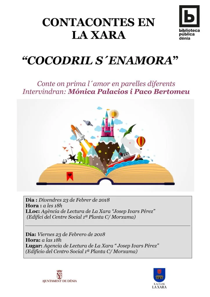 Cuentacuentos en la Xara: "Cocodril s'enamora" 1 cuentacuentos en la xara