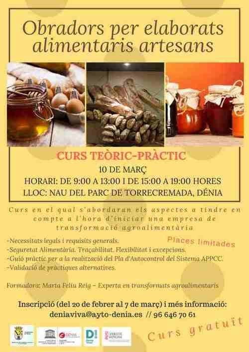 Curso sobre obradores para elaborados alimenticios artesanos 2 curso sobre obradores alimentarios artesanales