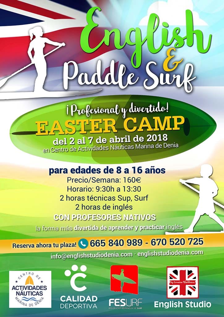 Aprende inglés estas pascuas de la manera más divertida en el Easter Camp de English Studio & Paddle Surf 1 english paddle surf english studio