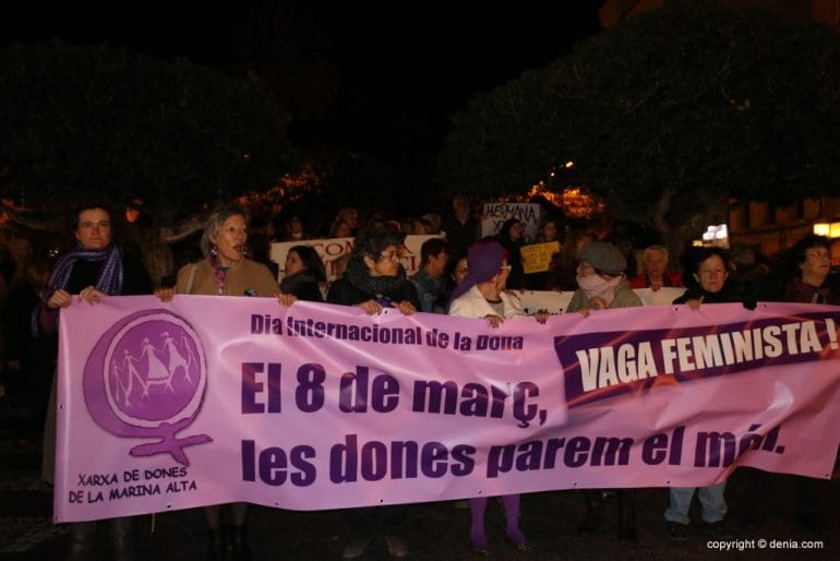 Manifestación Día de la Mujer Dénia - Inicio de la manifestación