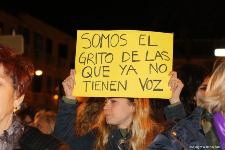 Manifestación Día de la Mujer Dénia - cartel