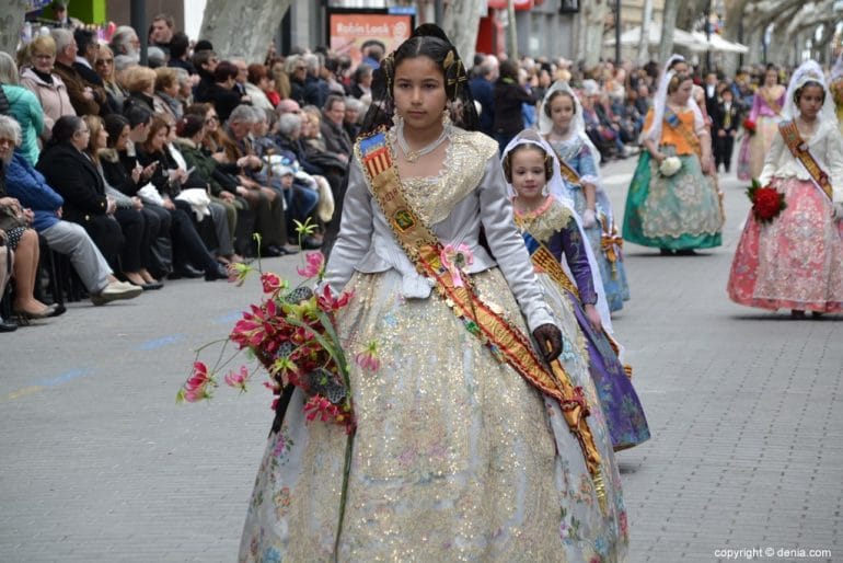Ofrenda Fallas Dénia 2018 - Fallera Mayor Infantil Falla Diana