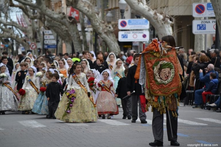 Ofrenda Fallas Dénia 2018 - Cargos infantiles Falla Centro