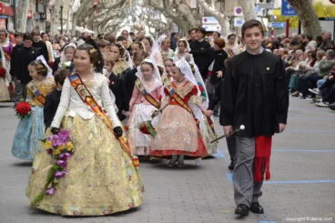 Ofrenda Fallas Dénia 2018 – Fallera Mayor Infantil Falla Centro