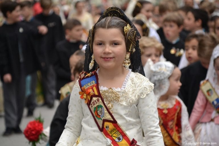 Ofrenda Fallas Dénia 2018 - Fallera Mayor Infantil Falla Centro