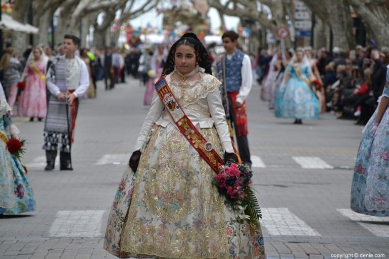 Ofrenda Fallas Dénia 2018 - Fallera Mayor infantil Falla Darrere del Castell
