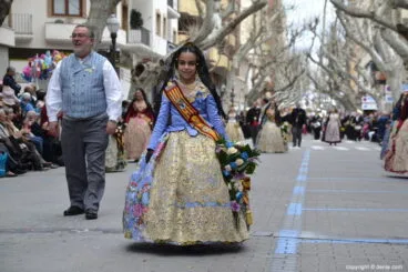 Ofrenda Fallas Dénia 2018 – Fallera Mayor Infantil de Dénia