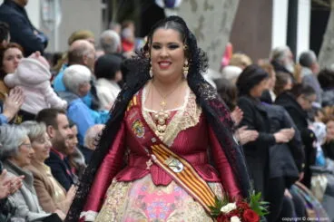 Ofrenda Fallas Dénia 2018 – Corte de honor de la Fallera Mayor de Dénia
