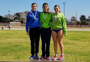 Ángela Moltó en el podio