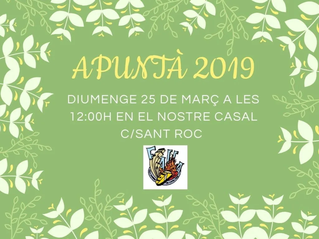 apunta en la falla darrere 2019