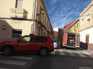 Bomberos en el restaurante