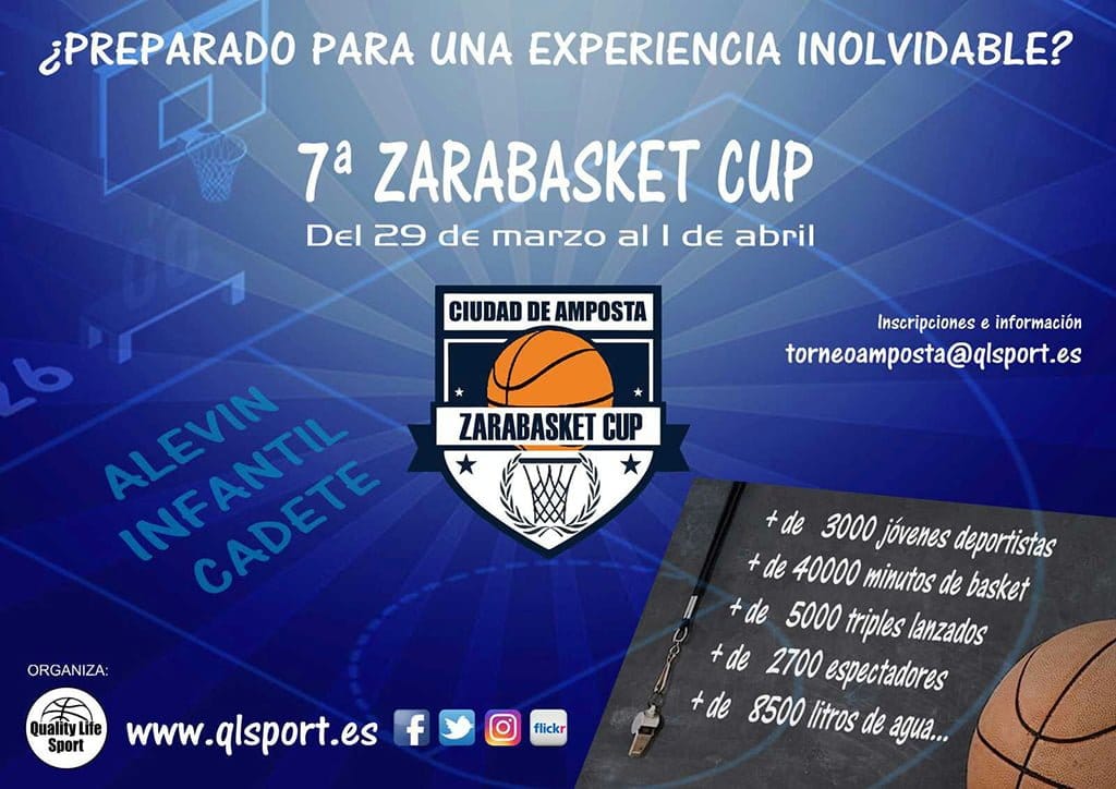 cartel del torneo zarabasket cup