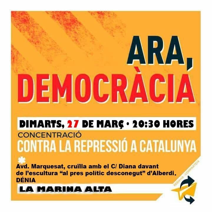 concentracion por la democracia en denia