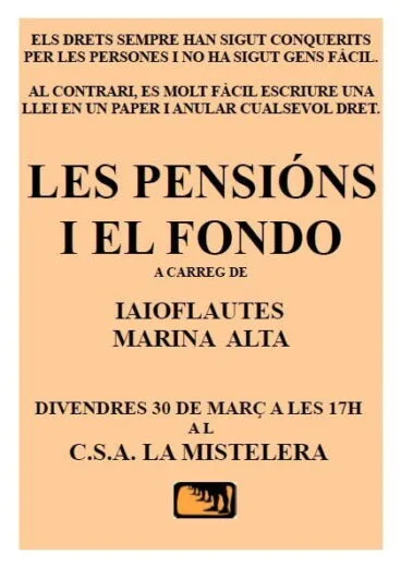 Conferencia de los Iaioflautas de la Marina Alta en La Mistelera