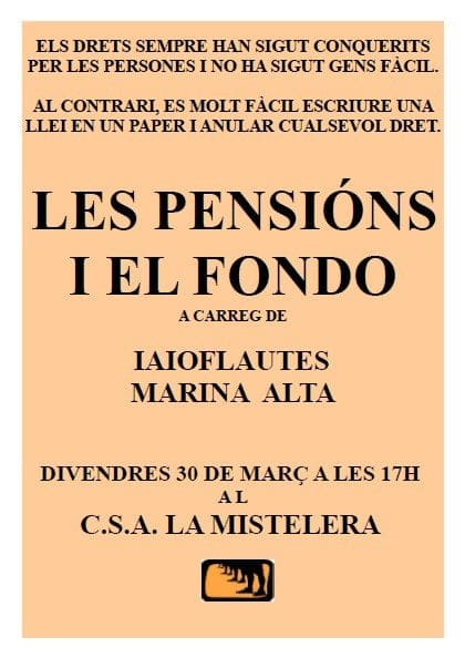 conferencia de los iaioflautas de la marina alta en la mistelera