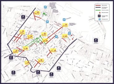 Cortes de calles en fallas de Dénia 2018