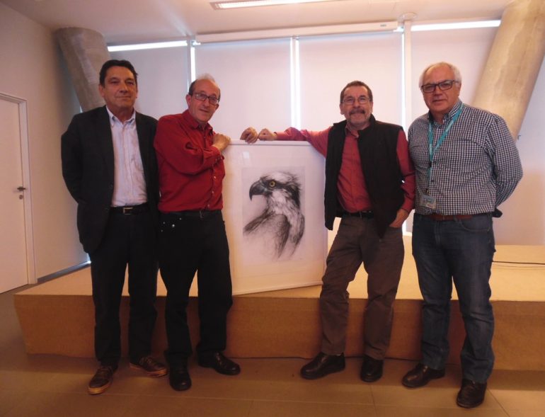 Litografías de Castejón para recaudar fondos para la reintroducción del águila pescadora