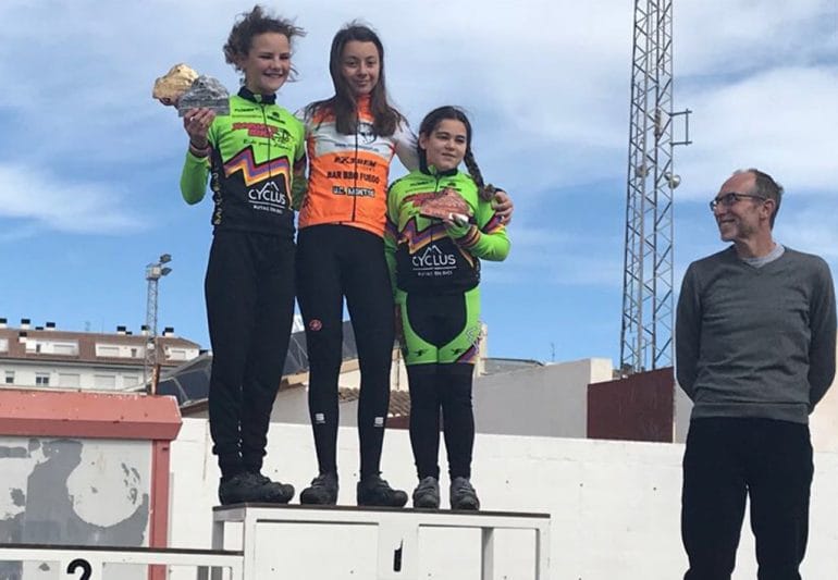 Raquel Pérez en el podio de Xàbia