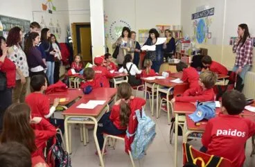 Visita a las aulas proyecto Erasmus Plus en Paidos