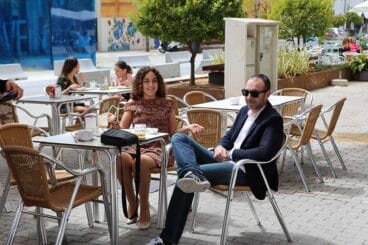 Aitana y Carlos en el día de la despedida